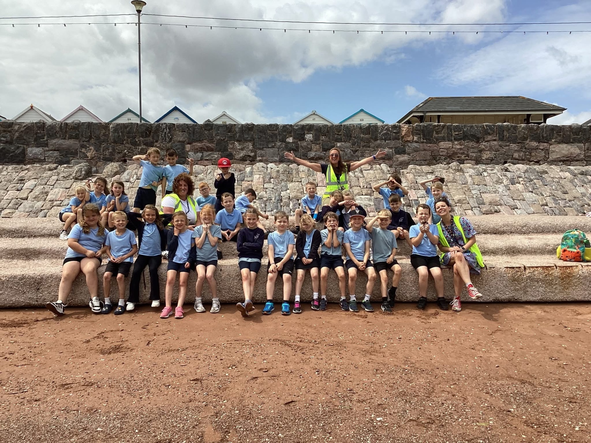 pupils on the beach