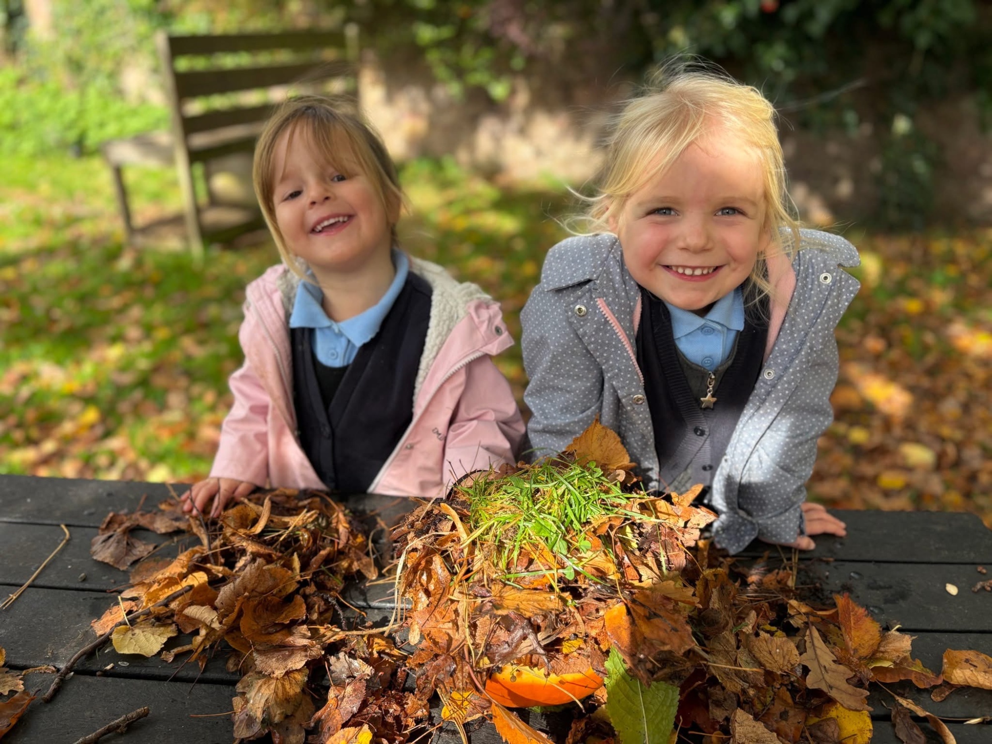 Nursery children enjoying Oldway Wild Learning