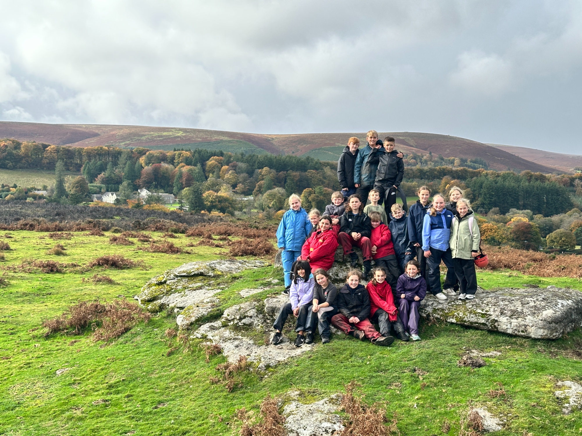 Year 6 pupils exploring Dartmoor