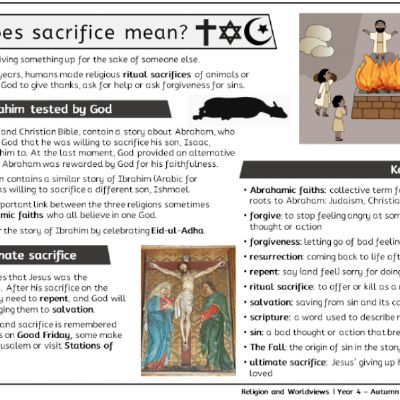Y4 R&W Aut2 - What does sacrifice mean - Knowledge Organiser.png